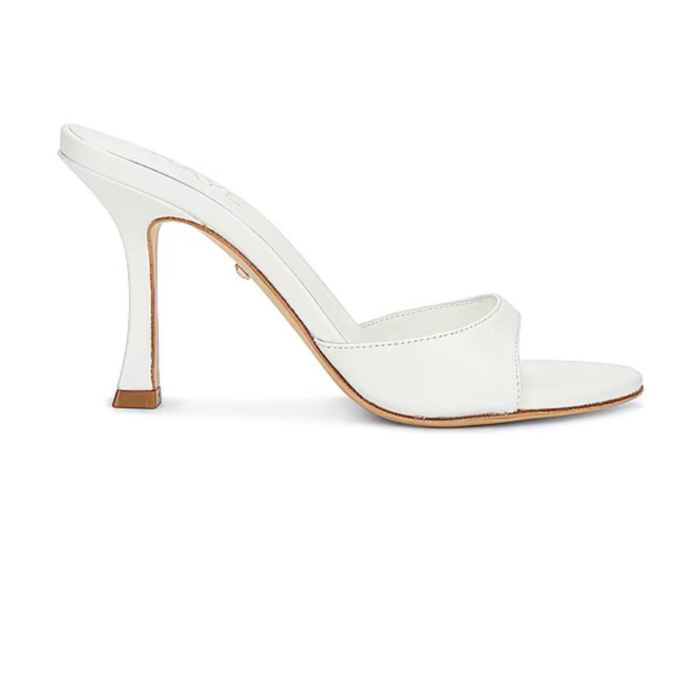 RAYE White Heeled Mules